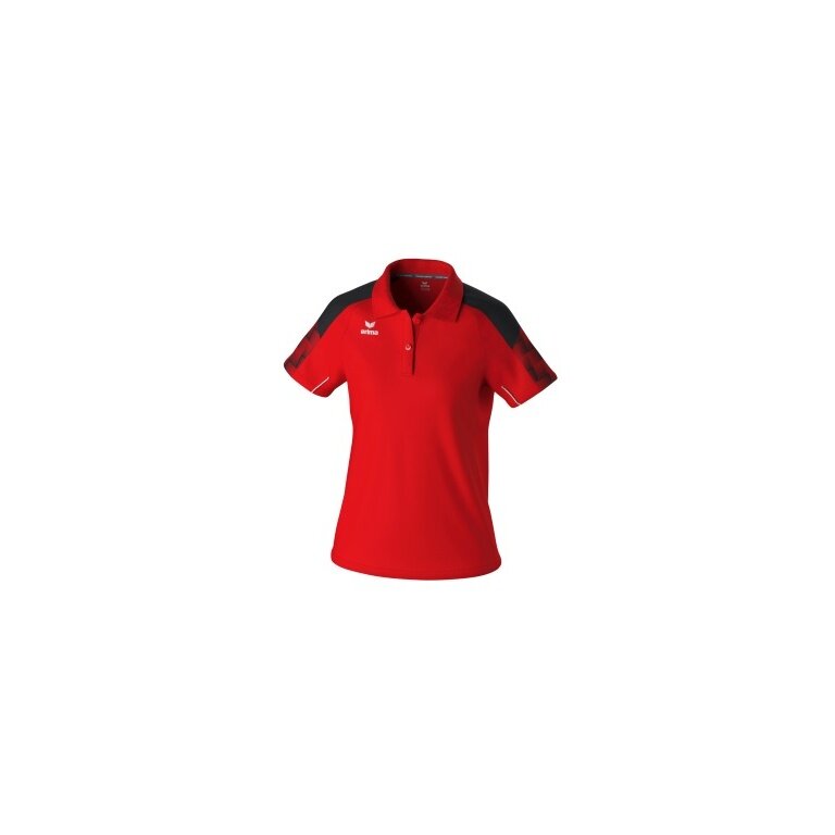 Erima Sport-Polo Evo Star (100% rec. Polyester) rot/schwarz Damen