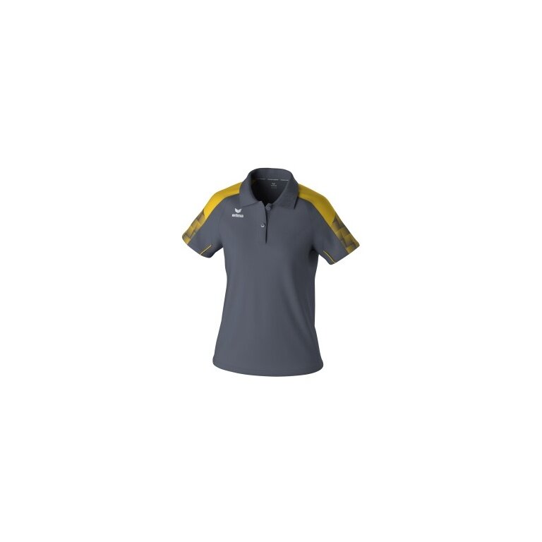 Erima Sport-Polo Evo Star (100% rec. Polyester) grau/gelb Damen