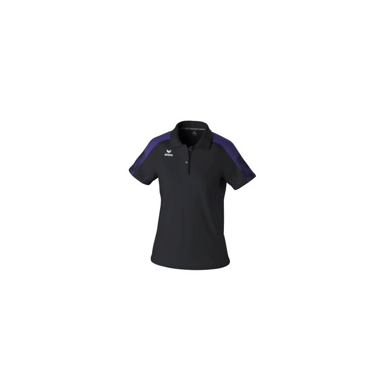 Erima Sport-Polo Evo Star (100% rec. Polyester) schwarz/violett Damen