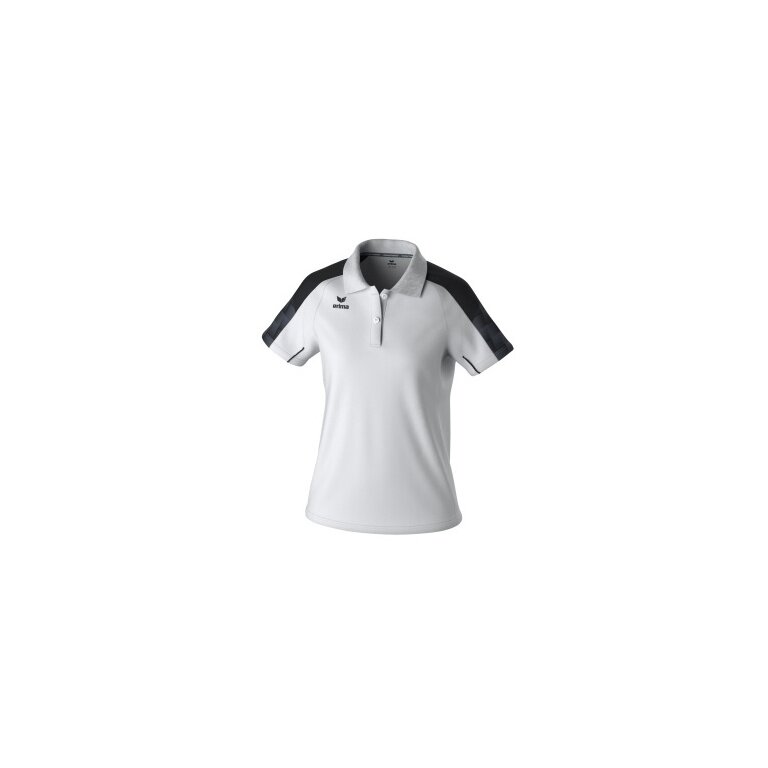 Erima Sport-Polo Evo Star (100% rec. Polyester) weiss/schwarz Damen