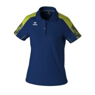 Erima Sport-Polo Evo Star (100% rec. Polyester) navyblau/limegrün Damen