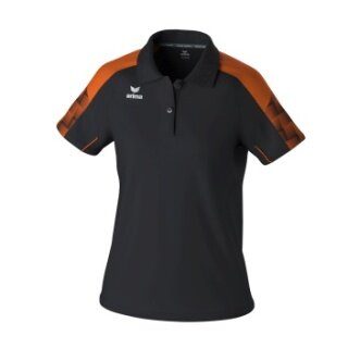 Erima Sport-Polo Evo Star (100% rec. Polyester) schwarz/orange Damen