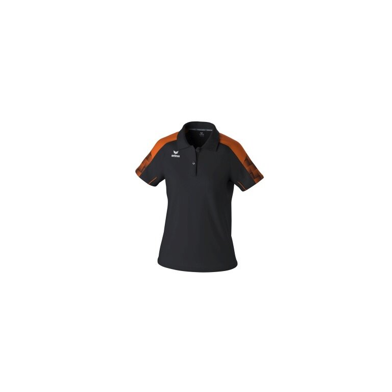 Erima Sport-Polo Evo Star (100% rec. Polyester) schwarz/orange Damen