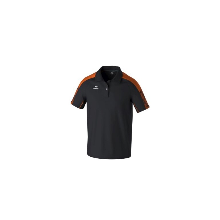 Erima Sport-Polo Evo Star (100% rec. Polyester) schwarz/orange Herren