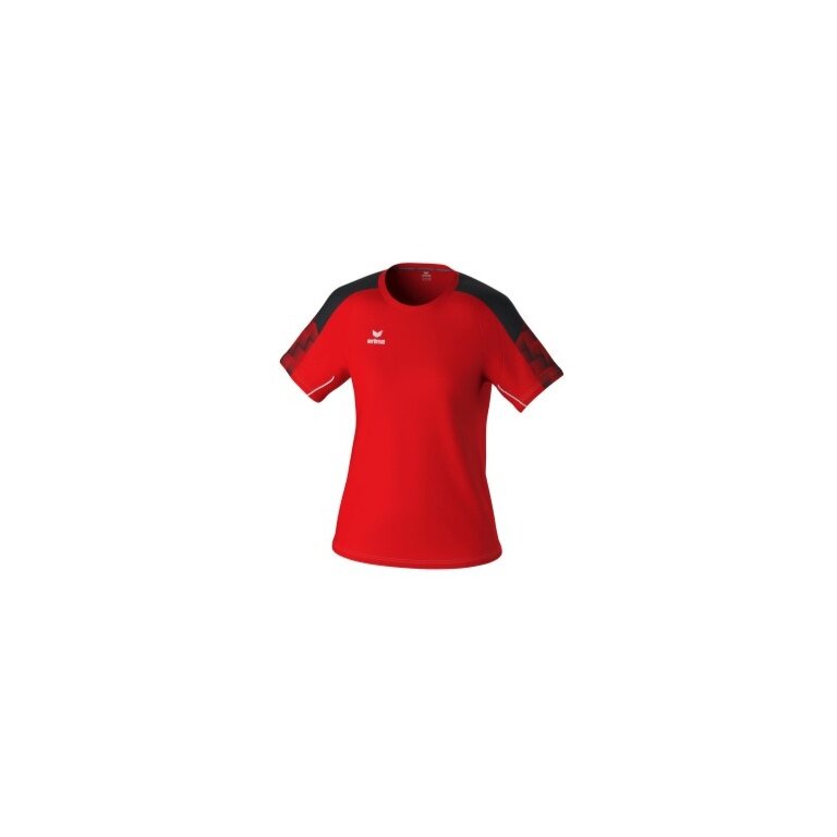 Erima Sport-Shirt Evo Star (100% rec. Polyester, leicht) rot/schwarz Damen