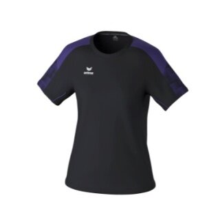 Erima Sport-Shirt Evo Star (100% rec. Polyester, leicht) schwarz/violett Damen