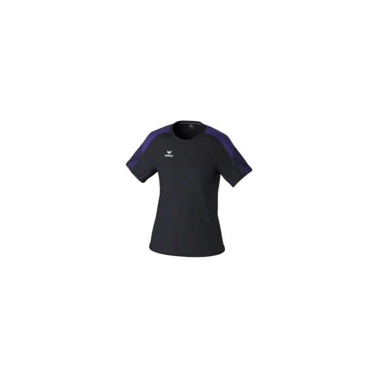 Erima Sport-Shirt Evo Star (100% rec. Polyester, leicht) schwarz/violett Damen