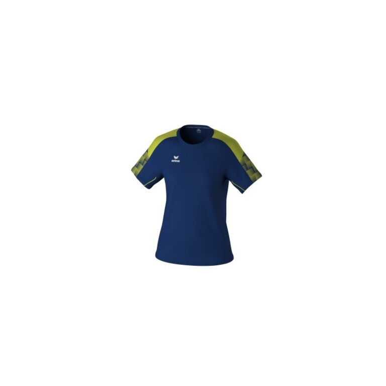 Erima Sport-Shirt Evo Star (100% rec. Polyester, leicht) navyblau/limegrün Damen