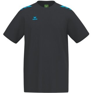 Erima Sport-Tshirt CMPT 3 Wings (Mischgewebe, schnelltrocknend) schwarz/curacaoblau Herren