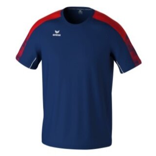 Erima Sport-Tshirt Evo Star (100% rec. Polyester, leicht) navyblau/rot Kinder