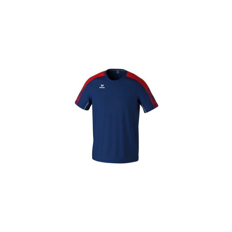 Erima Sport-Tshirt Evo Star (100% rec. Polyester, leicht) navyblau/rot Kinder