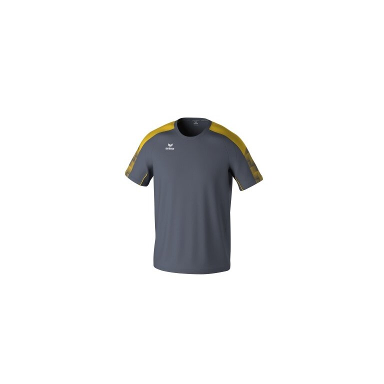 Erima Sport-Tshirt Evo Star (100% rec. Polyester, leicht) grau/gelb Kinder