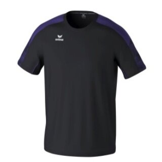 Erima Sport-Tshirt Evo Star (100% rec. Polyester, leicht) schwarz/violett Herren