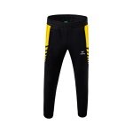 Erima Traingshose Six Wings Worker lang (100% Polyester, sportliche Passform) schwarz/gelb Herren