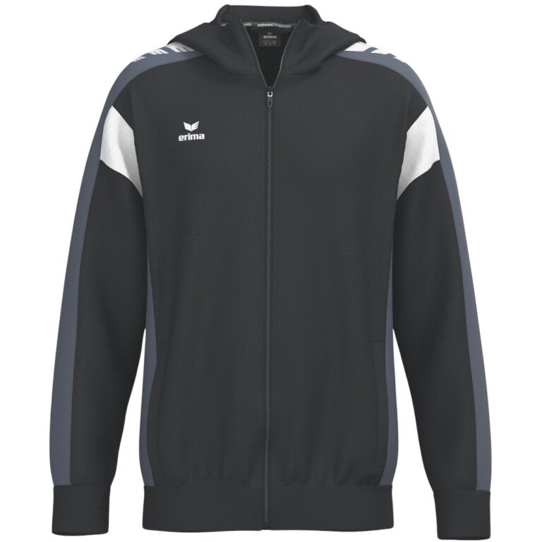 Erima Trainingsjacke Celebrate 125 mit Kapuze (atmungsaktiv, 100% Polyester) schwarz/grau Kinder