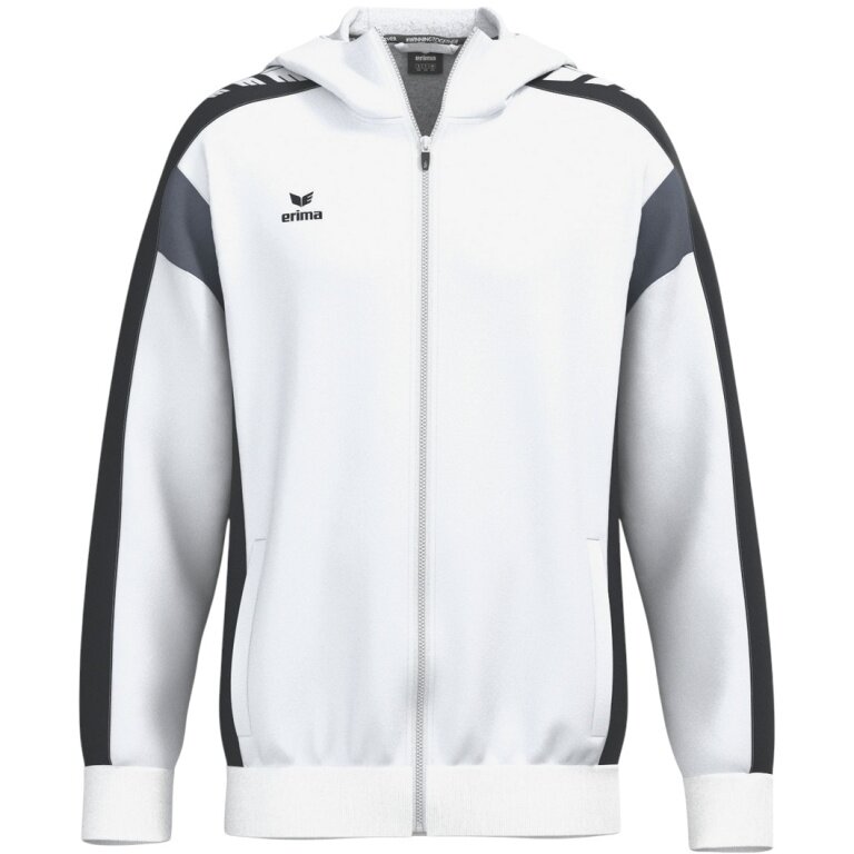 Erima Trainingsjacke Celebrate 125 mit Kapuze (atmungsaktiv, 100% Polyester) weiss/schwarz Kinder