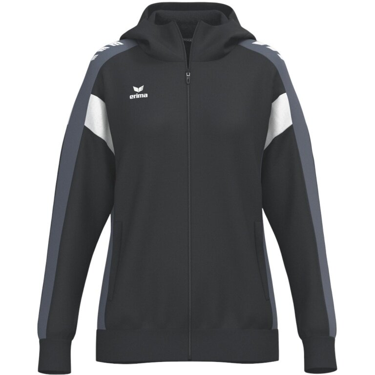 Erima Trainingsjacke Celebrate 125 mit Kapuze (atmungsaktiv, 100% Polyester) schwarz/grau Damen