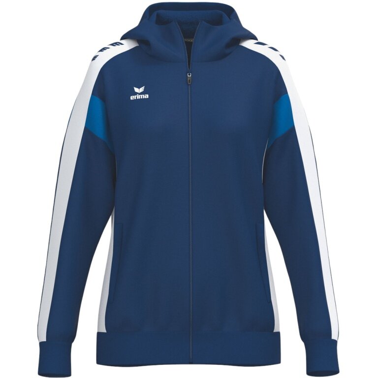 Erima Trainingsjacke Celebrate 125 mit Kapuze (atmungsaktiv, 100% Polyester) navyblau/weiss Damen