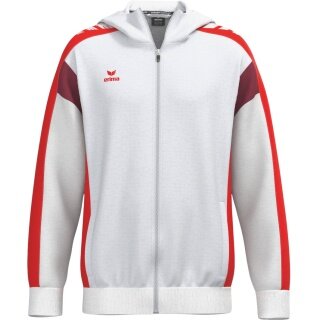 Erima Trainingsjacke Celebrate 125 mit Kapuze (atmungsaktiv, 100% Polyester) weiss/rot Kinder