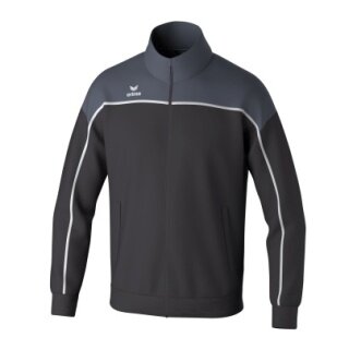 Erima Trainingsjacke Change (rec. Polyester, hoher Tragekomfort) schwarz/grau/weiss Jungen