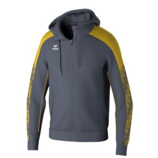 Erima Trainingsjacke Evo Star mit Kapuze (hoher Tragekomfort) slate grau/gelb Herren