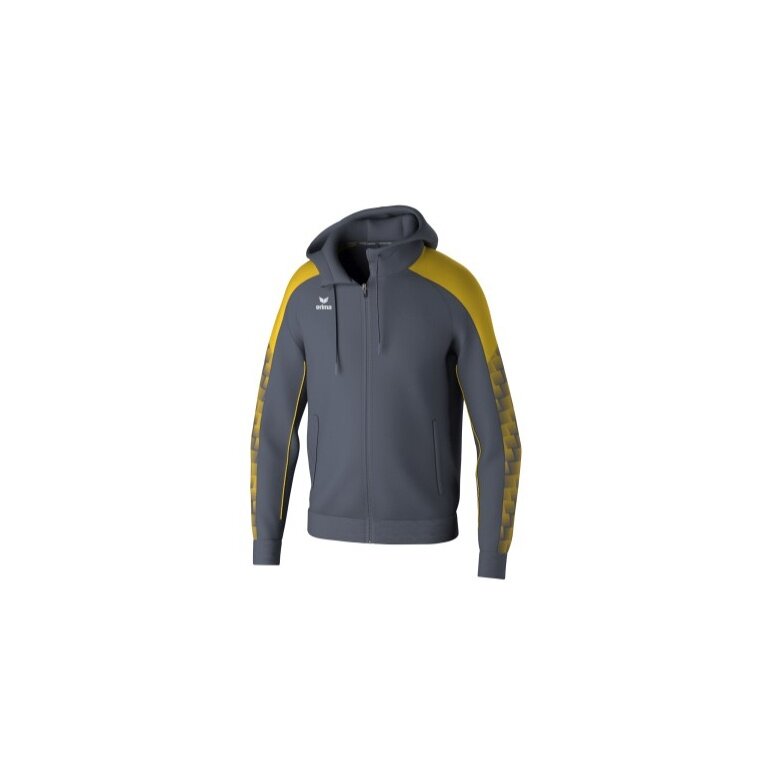 Erima Trainingsjacke Evo Star mit Kapuze (hoher Tragekomfort) slate grau/gelb Herren