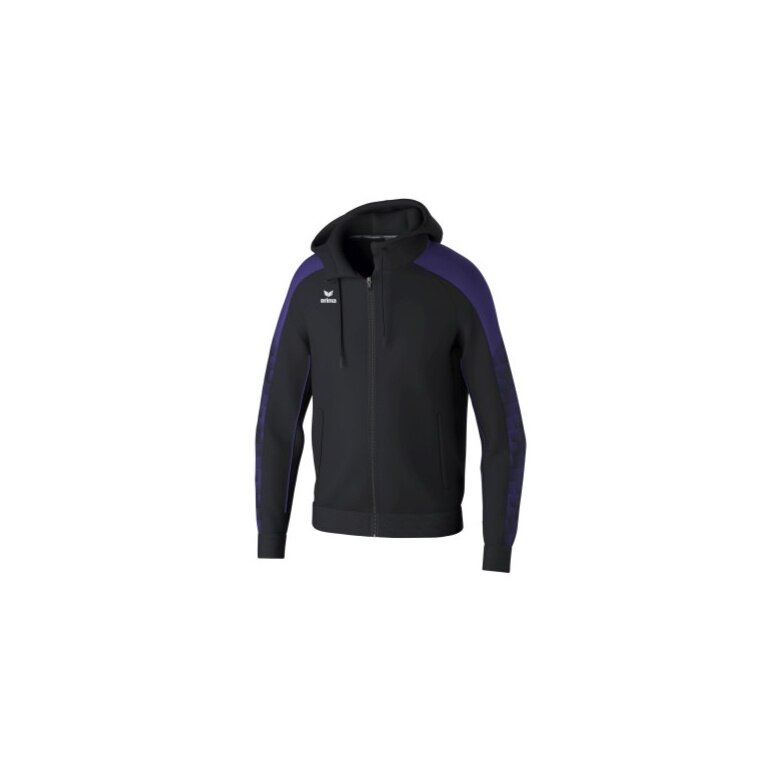 Erima Trainingsjacke Evo Star mit Kapuze (hoher Tragekomfort) schwarz/violett Kinder