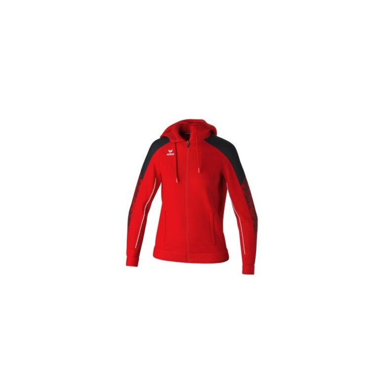 Erima Trainingsjacke Evo Star mit Kapuze (hoher Tragekomfort) rot/schwarz Damen