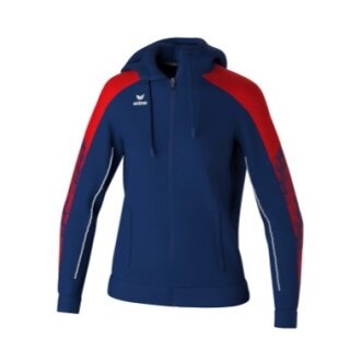 Erima Trainingsjacke Evo Star mit Kapuze (hoher Tragekomfort) navyblau/rot Damen