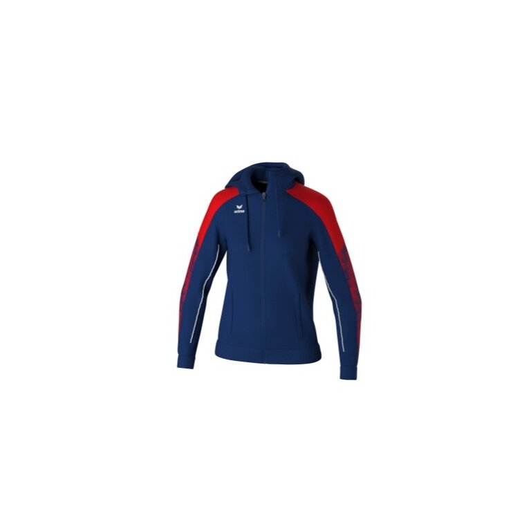 Erima Trainingsjacke Evo Star mit Kapuze (hoher Tragekomfort) navyblau/rot Damen