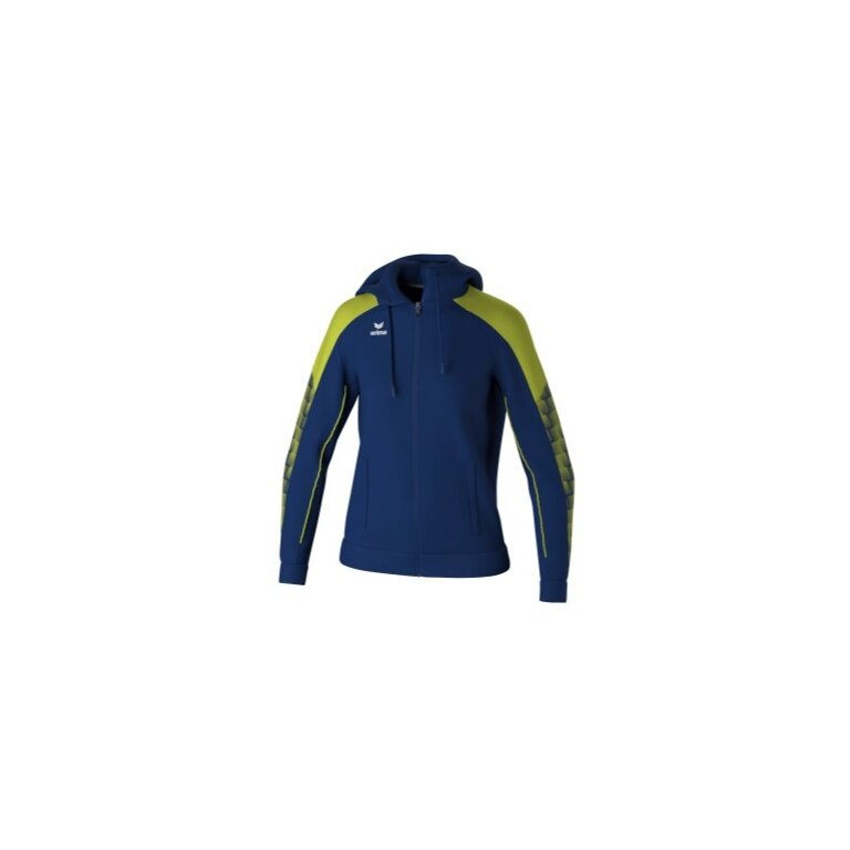 Erima Trainingsjacke Evo Star mit Kapuze (hoher Tragekomfort) navyblau/limegrün Damen