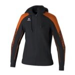 Erima Trainingsjacke Evo Star mit Kapuze (hoher Tragekomfort) schwarz/orange Damen