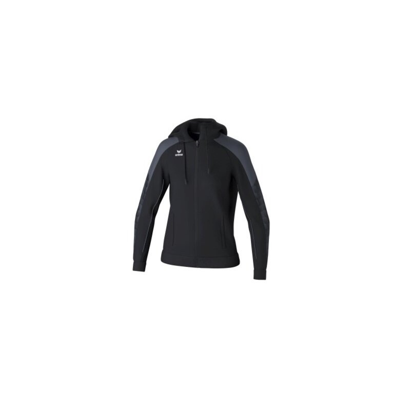 Erima Trainingsjacke Evo Star mit Kapuze (hoher Tragekomfort) schwarz/grau Damen