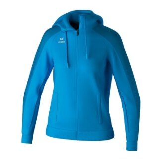 Erima Trainingsjacke Evo Star mit Kapuze (hoher Tragekomfort) curacaoblau Damen