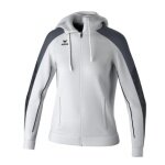 Erima Trainingsjacke Evo Star mit Kapuze (hoher Tragekomfort) weiss/schwarz Damen