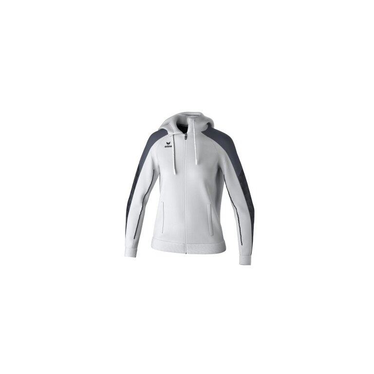 Erima Trainingsjacke Evo Star mit Kapuze (hoher Tragekomfort) weiss/schwarz Damen