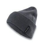 Falke Strickmütze (Beanie) Unisex - Merinowolle, Rippenstruktur - dunkelgrau - 1 Stück