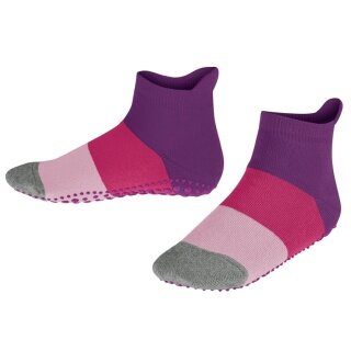 Falke Hausschuhe Colour Block 2024 (nachhaltige Baumwolle) violett/pink Kinder