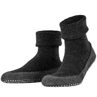 Falke Hausschuhe Cosyshoe (weiche Merinowolle) anthrazit Damen/Herren