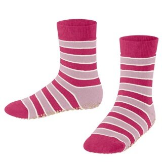 Falke Hausschuhe Simple Stripes (Baumwolle-Mischung) fuchsia Kinder