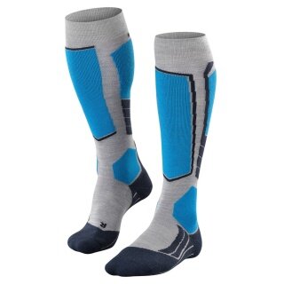 Falke Skisocke SK2 Intermediate Wool (mittelstarke Polsterung) grau/blau Herren - 1 Paar