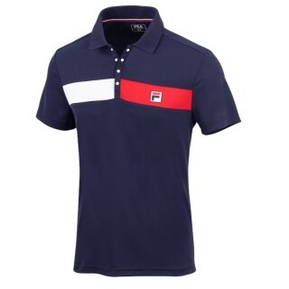 Fila Tennis-Polo Jayden (100% rec. Polyester, klassisch Look) navyblau Herren