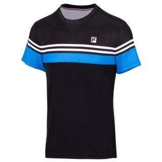 Fila Tennis-Tshirt Malte schwarz/blau Herren