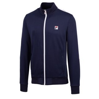 Fila Tennisjacke Manuel (Stehkragen, 100% Polyester) navyblau/weiss Kinder