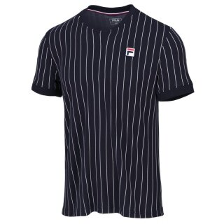 Fila Tennis-Tshirt Stripes navyblau/weiss Herren