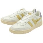 Gola Sneaker Falcon Leder 2024 weiss/gelb/lavendel Damen