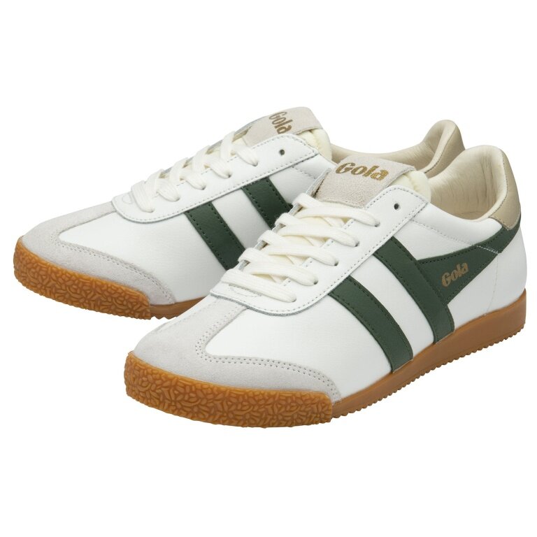 Gola Sneaker Elan Leder 2025 weiss/grün/grau Damen