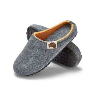 Gumbies Hausschuhe Slipper grau/gelb