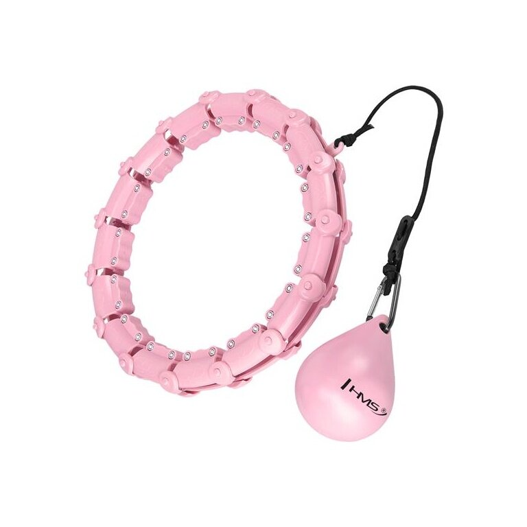 HMS Gymnastikreifen Hula-Hoop HHW02 mit Massagepunkten und Schwerkraftball - pink