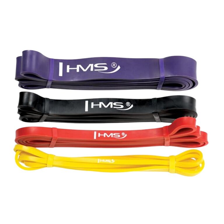 HMS Premium Widerstandsband GU05 Set (violett, schwarz, rot, gelb) - 4 Stück